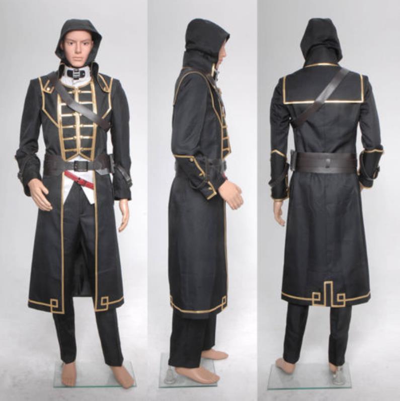 Dishonored Corvo Attano Costume Coat Vest Shirt Pants Belts