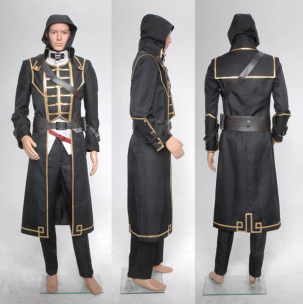 Dishonored Corvo Attano Costume Coat Vest Shirt Pants Belts