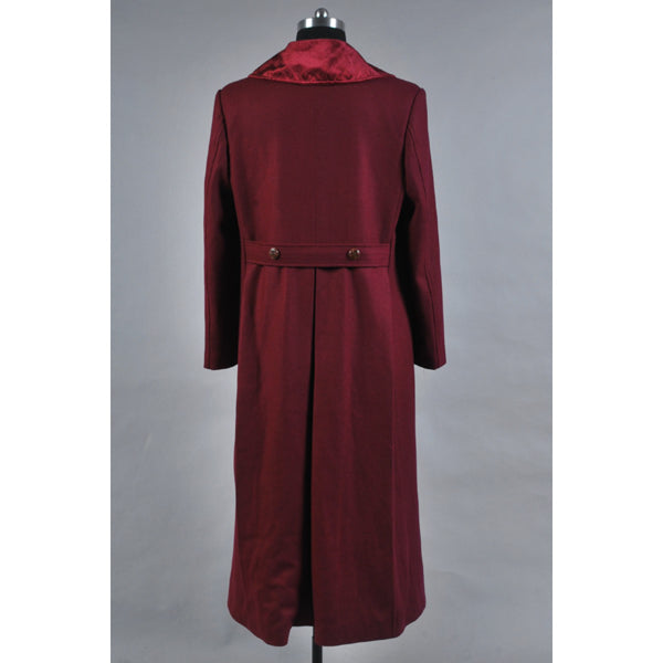 Doctor Who 4th Doctor Costume Red Long Trench Wool Coat