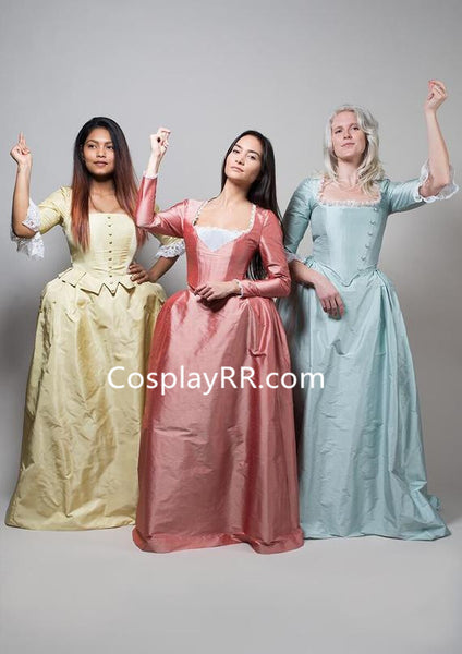 Eliza Schuyler Blue Colonial Dress Cosplay Costume