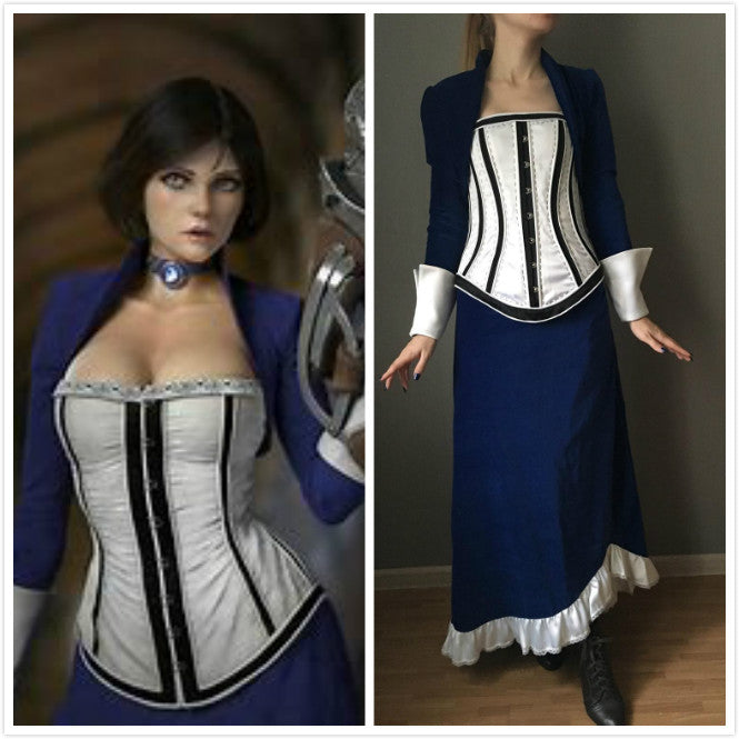 Elizabeth Bioshock Infinite Costume Cosplay dress for Adult