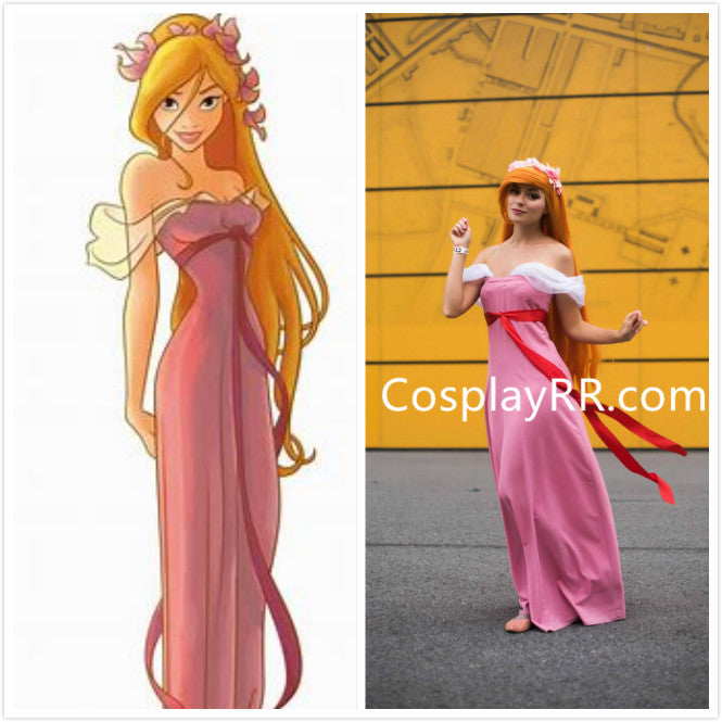 Enchanted Giselle pink dress for adult womens costume