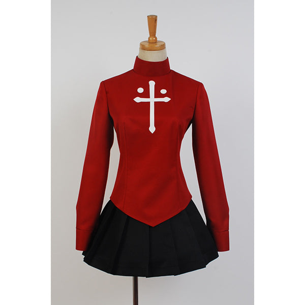 Fate Stay Night Cosplay Rin Tohsaka Costume Coat Skirt Outfit