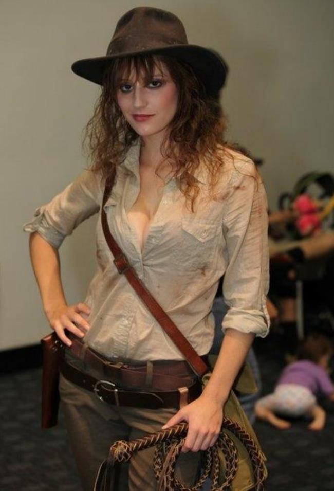 Female indiana jones costume for ladies women with hat