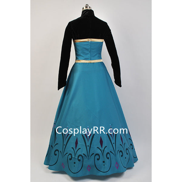 Frozen Elsa Coronation Dress Adult Costume with Cape