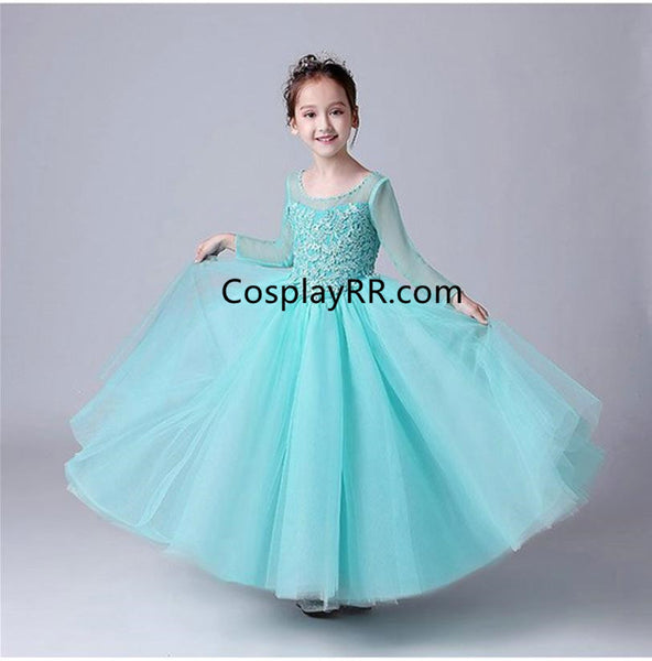 Frozen Elsa Snow Queen dress Princess Costume for girls toddler