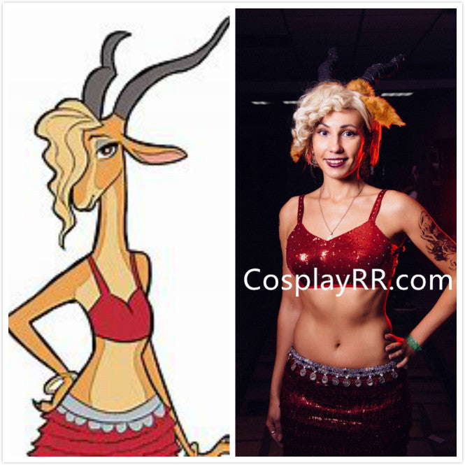 Gazelle Zootropolis Zootopia red costume outfit without headpiece