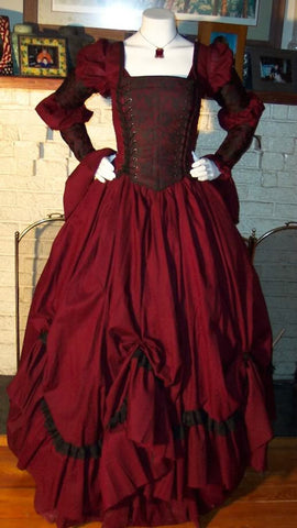 Gothic Renaissance Pirate Gown Dress Vampire Costume