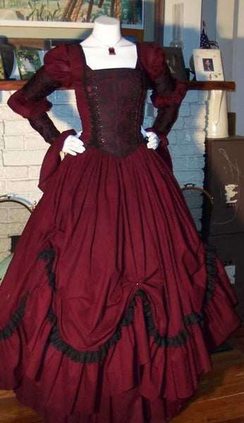 Gothic Renaissance Pirate Gown Dress Vampire Costume