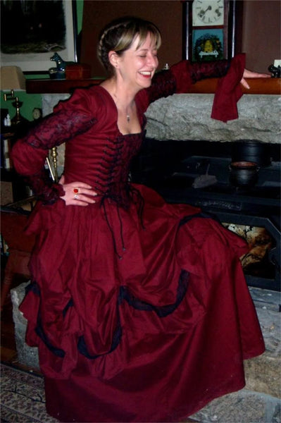 Gothic Renaissance Pirate Gown Dress Vampire Costume