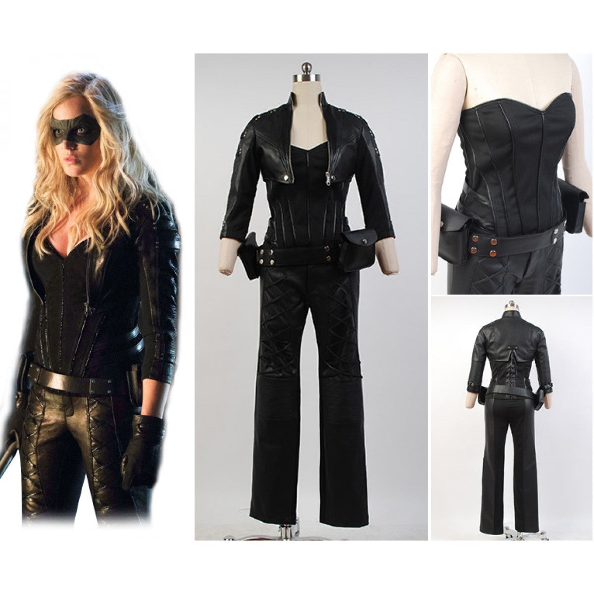 Green Arrow Canary Sara Lance Costume Leather Outfit