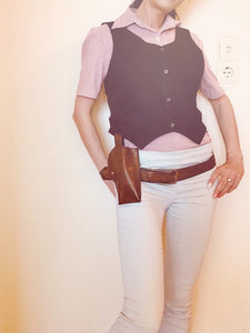 Helena Harper Cosplay Costume Shirt Vest,Belt and Cosplay Gun Holster
