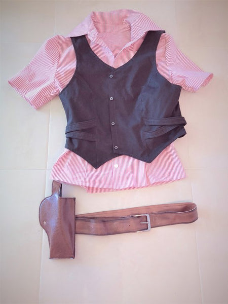 Helena Harper Cosplay Costume Shirt Vest,Belt and Cosplay Gun Holster