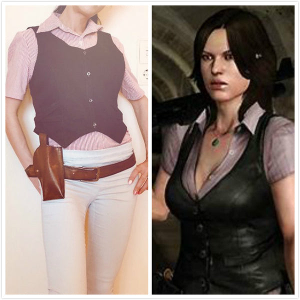 Helena Harper Cosplay Costume Shirt Vest,Belt and Cosplay Gun Holster