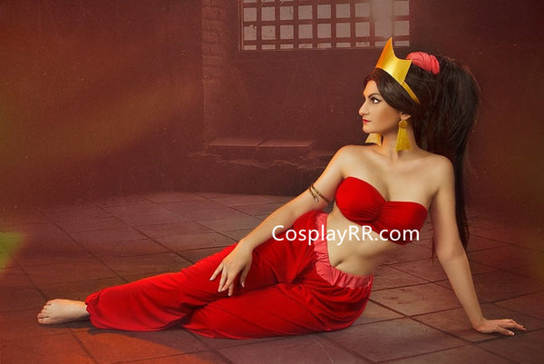 Jasmine red costume outfit cosplay for adult