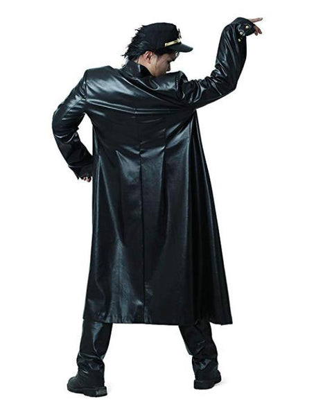 JoJo Costume Jotaro Kujo Leather Costume Adults with cap