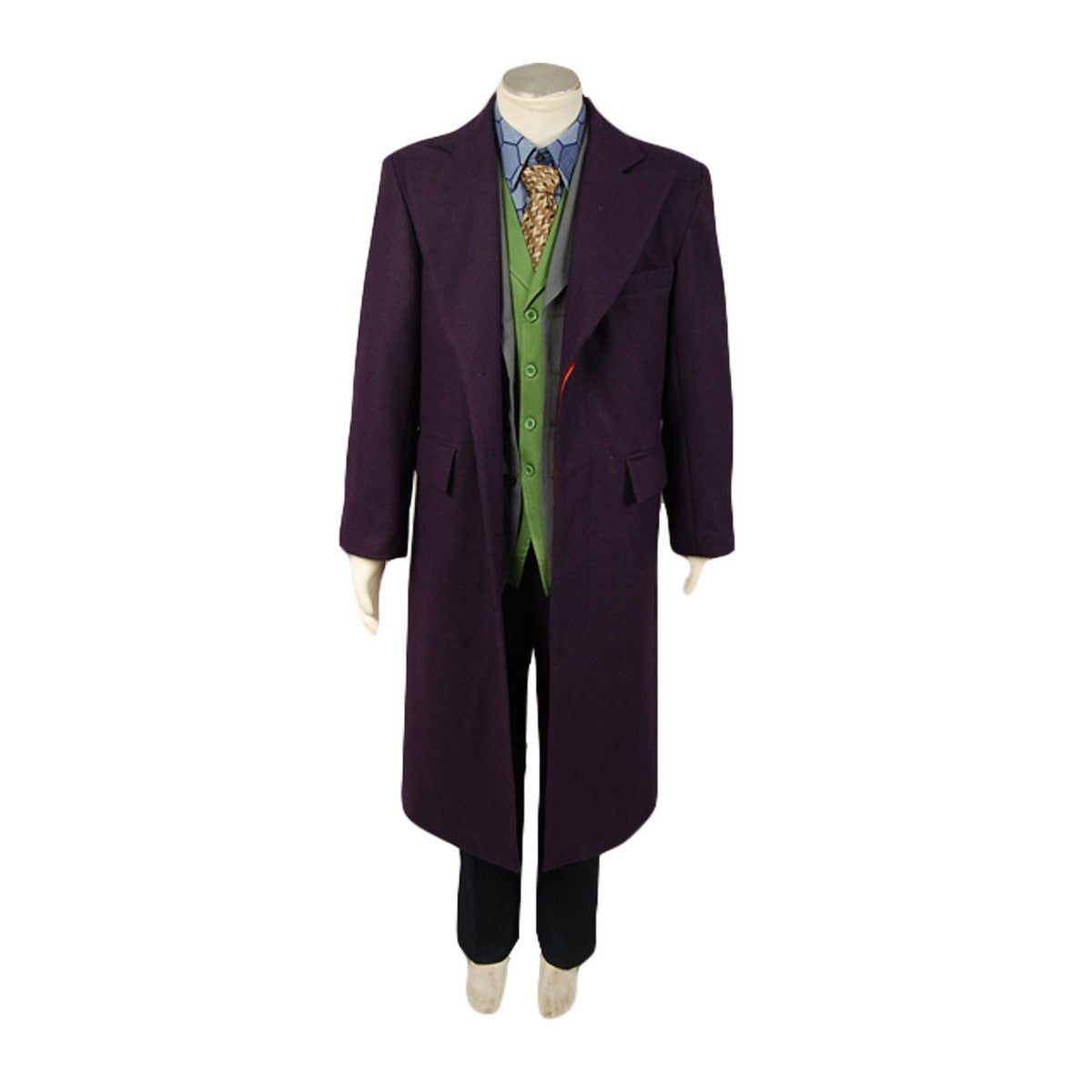 Joker Costume Purple Wool Trench Coat for cheap