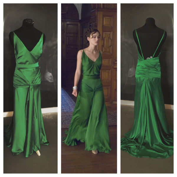 Keira Knightley Green Dress as Cecelia Tallis Evening Dress from Atonement