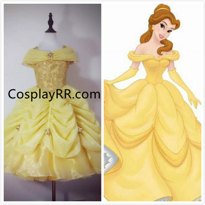 Luxury Beauty and Beast Belle dress for girl and toddler