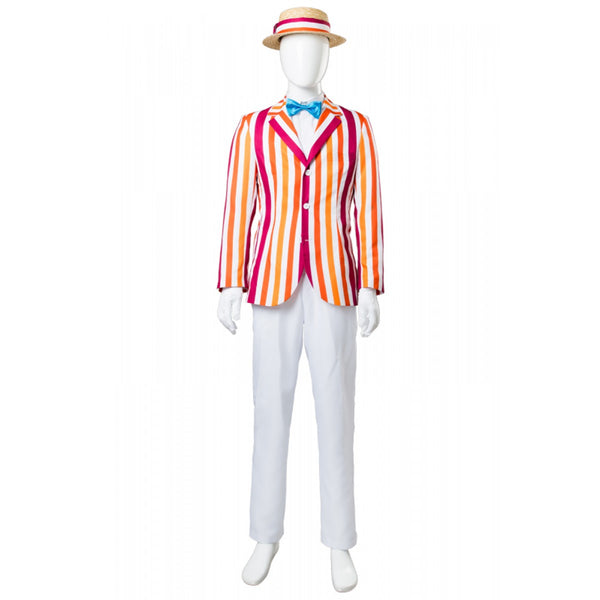 Mary Poppins Bert Dick Van Dyke Hat Suit Costume for Adults