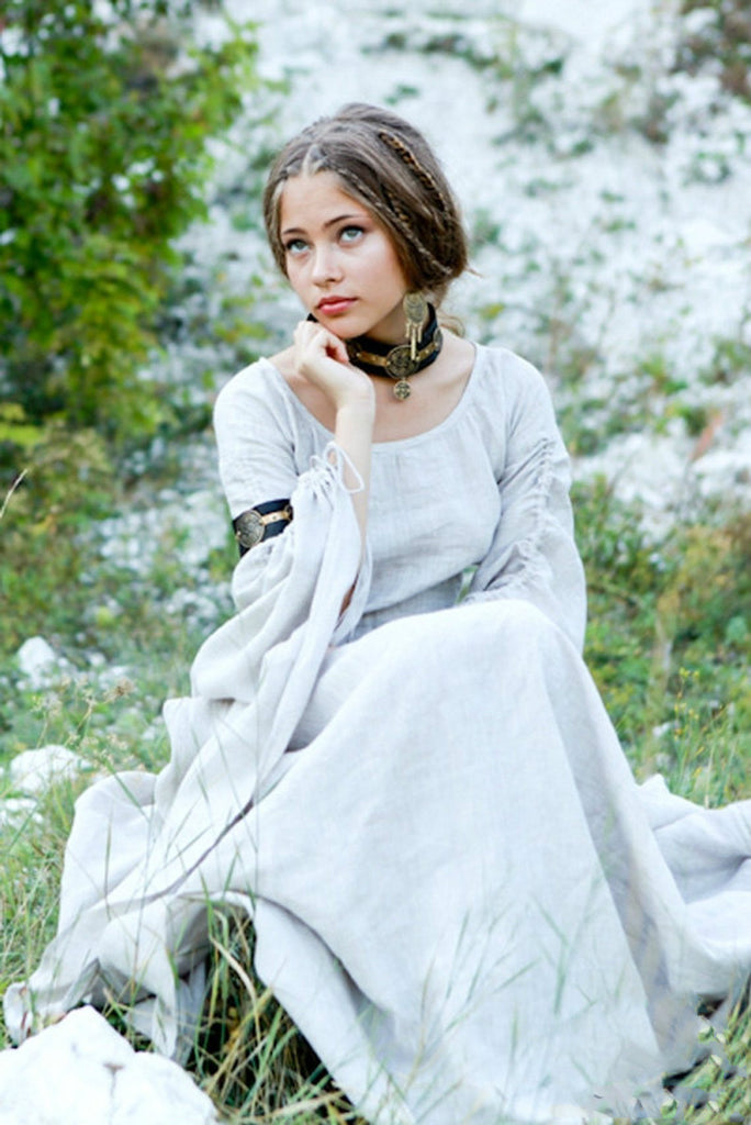 Medieval Renaissance Dress Linen Chemise Archeress Costume Cosplayrr