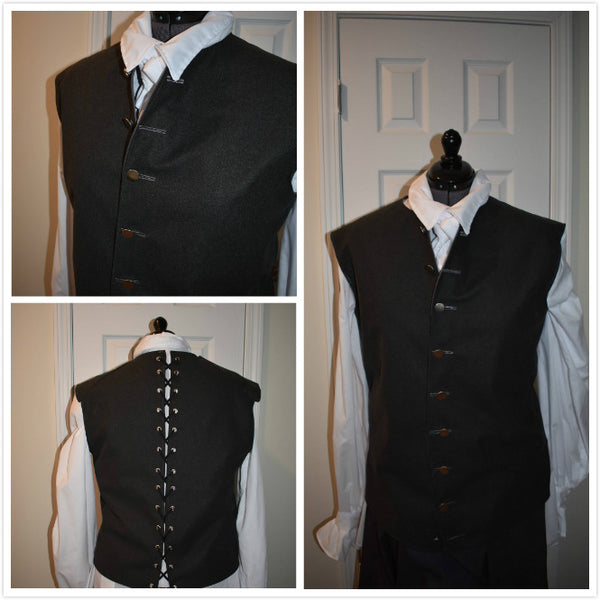 Men's 18th Century Scottish Historical Suit Vest Hamilton Costume