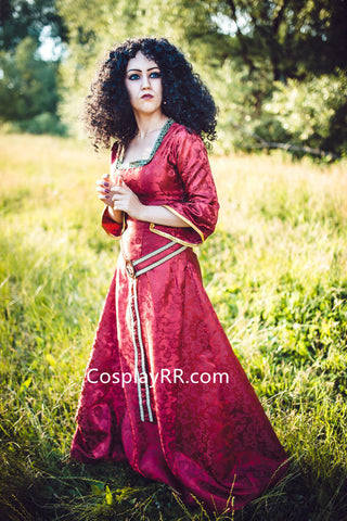 Mother Gothel costume cosplay dress for adult plus size