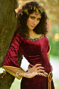 Mother Gothel costume cosplay dress with cape adults