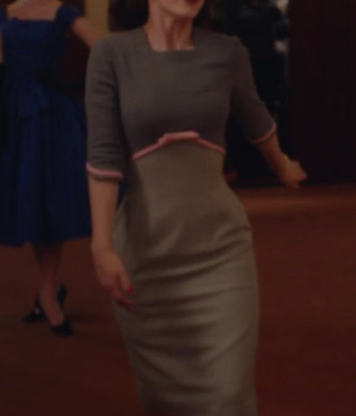 Mrs Maisel Costume Grey Pencil dress