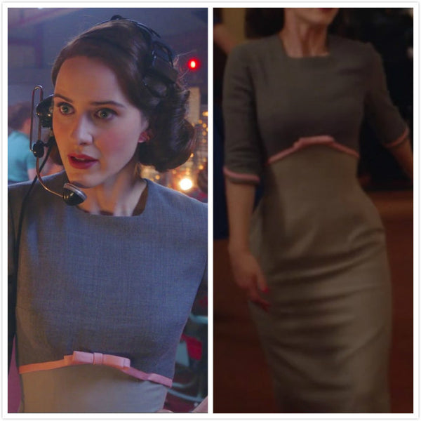 Mrs Maisel Costume Grey Pencil dress