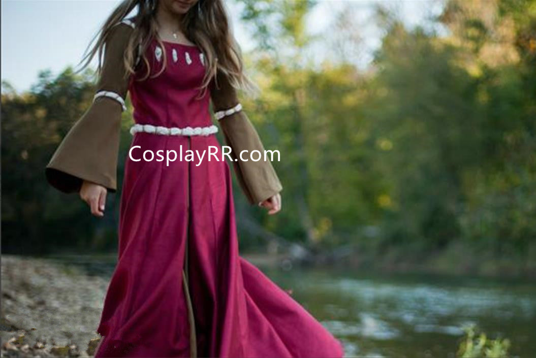 Narnian Susan Dark Red Coronation Dress Adult Costume