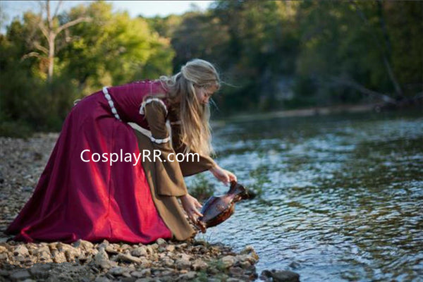 Narnian Susan Dark Red Coronation Dress Adult Costume
