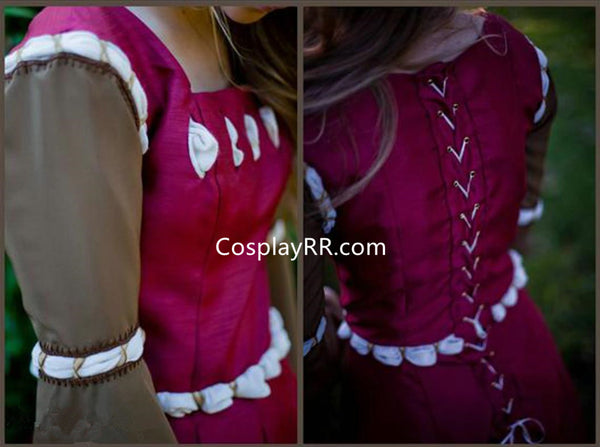 Narnian Susan Dark Red Coronation Dress Adult Costume