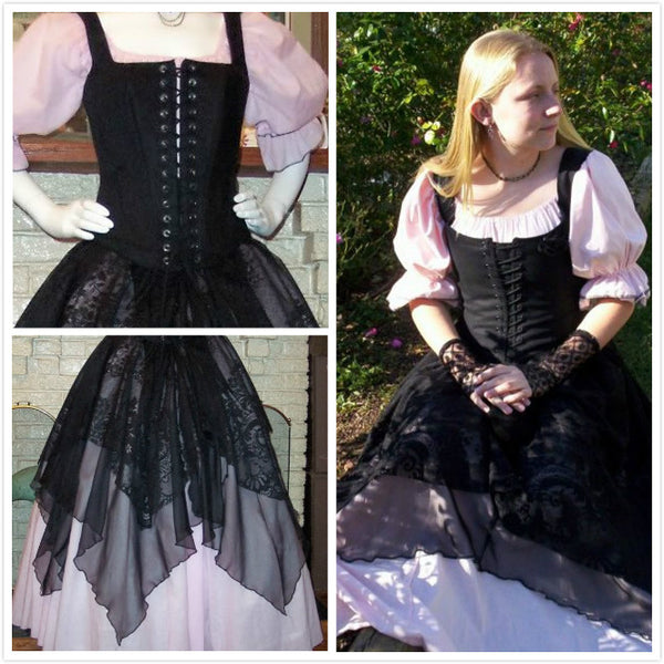 Pirate Gown Renaissance Costume Womens Wench Costume