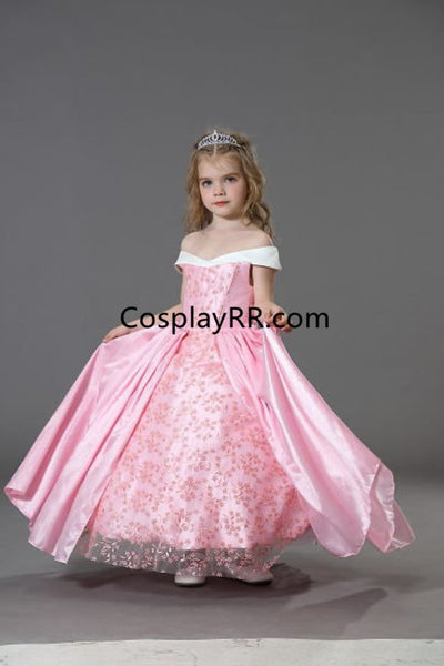 Princess Aurora dress cartoon pattern for girls kids toddler