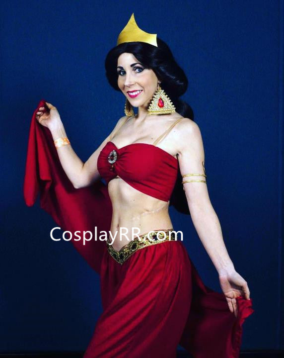 Aladdin 2019 Princess Jasmine Red Outfit Costume Aladdin