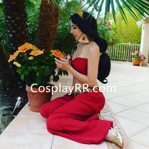 Princess Jasmine red outfit costume for adults