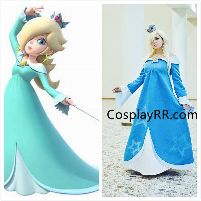 Princess Rosalina costume blue cosplay dress plus size