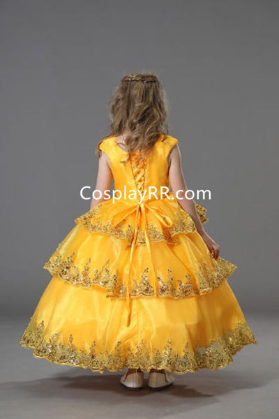 Princesss Belle dress 2017 movie for girls toddler