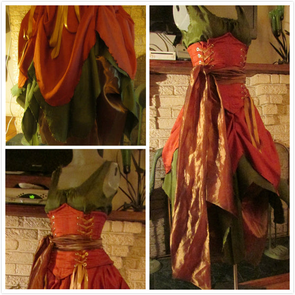 Renaissance Fairy Gown Dress Wench Womens Costume