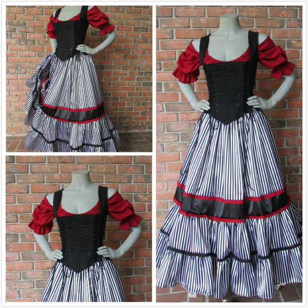 Renaissance Pirate Dress Witch Wench Costume