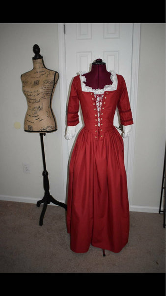 Revolutionary War Dress Poldark Colonial Dress Georgian Dress