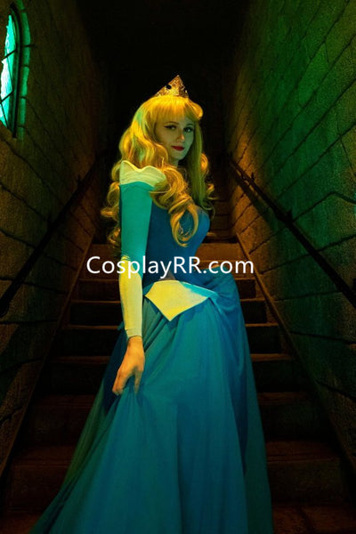Sleeping Beauty Aurora Dress Blue Costume for Adults