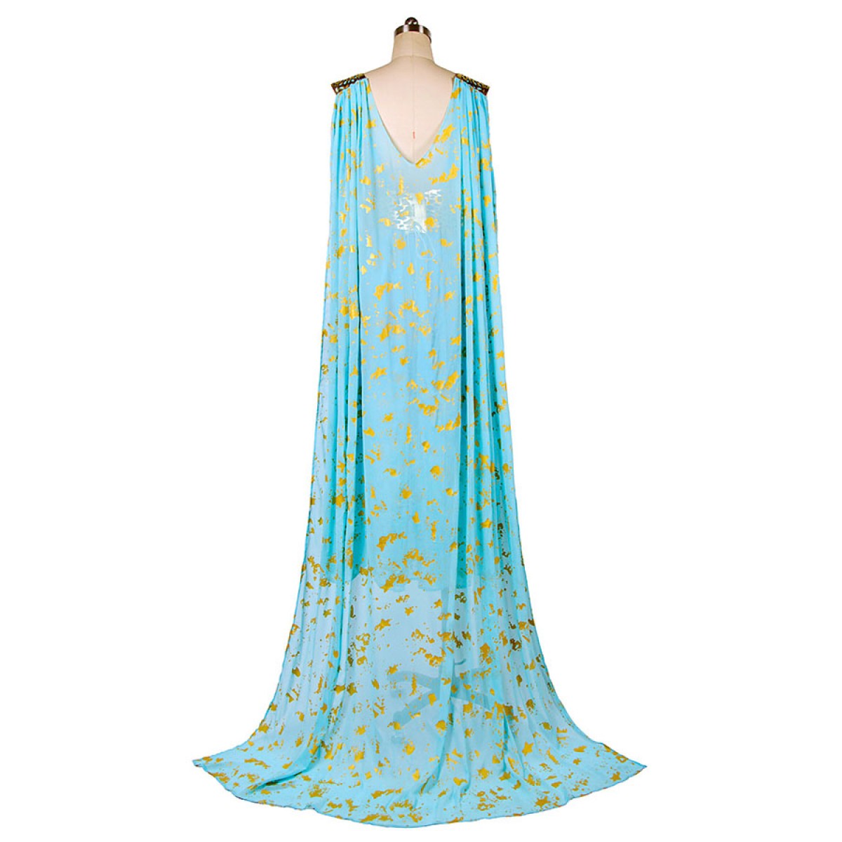 The Game of Thrones Daenerys Targaryen Blue Dress Cospaly Costume
