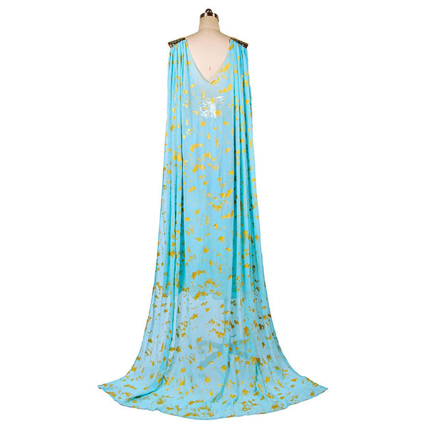 The Game of Thrones Daenerys Targaryen Blue Dress Cospaly Costume