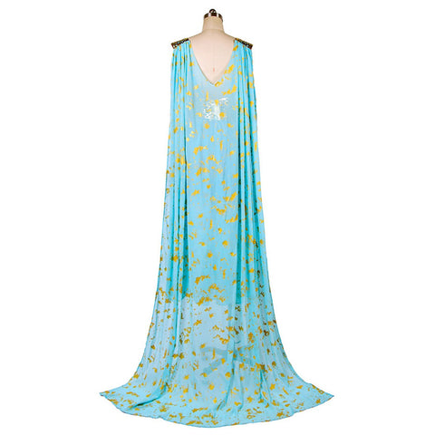 The Game of Thrones Daenerys Targaryen Blue Dress Cospaly Costume