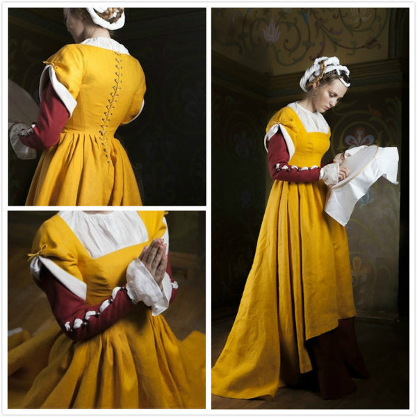 Traditional Central Europe Costume Medieval Dress