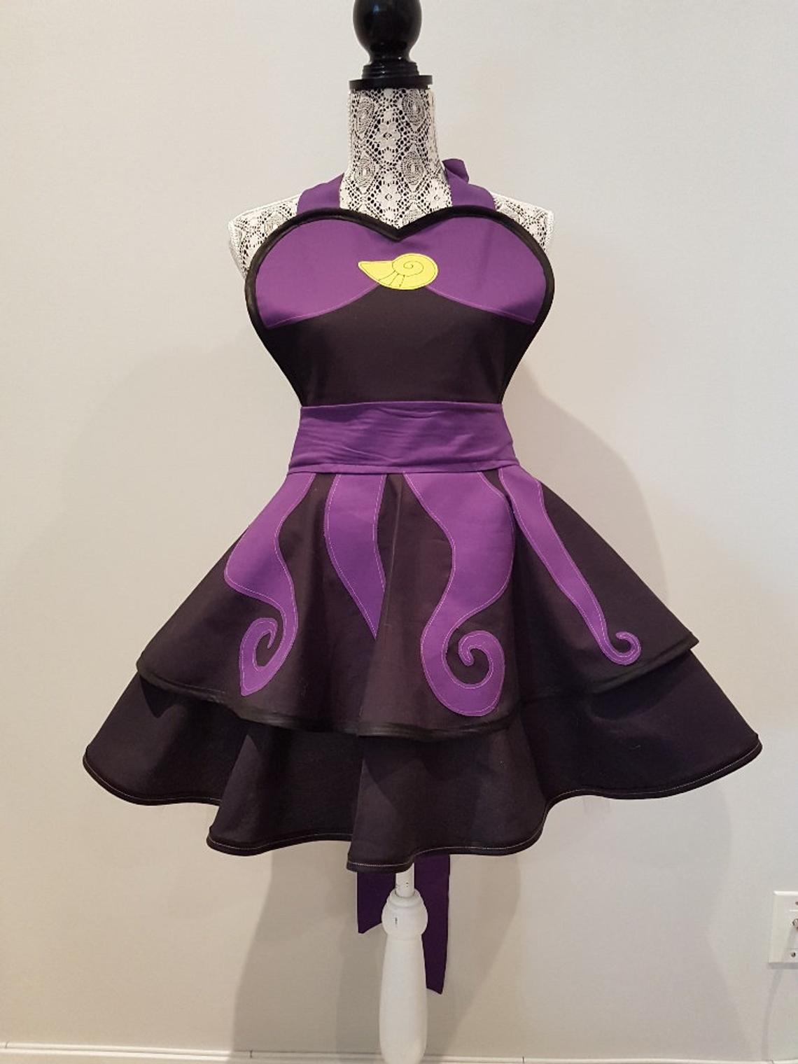 Ursula Costume Little Mermaid costume Evil Apron Retro cosplay apron