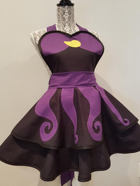 Ursula Costume Little Mermaid costume Evil Apron Retro cosplay apron