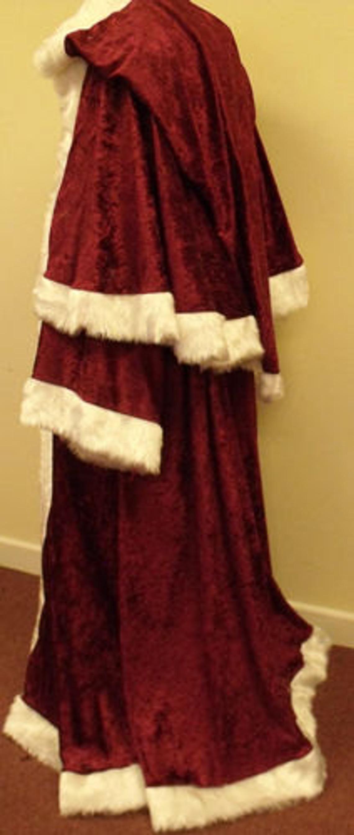 Velvet St Nicholas Father Christmas Santa Xmas Robe Cosplayrr
